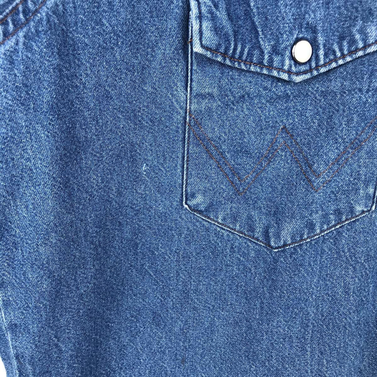 Wrangler/ラングラー 長袖 デニムウエスタンシャツ