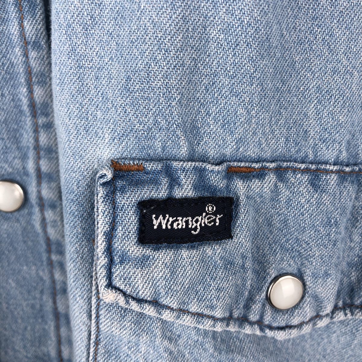 Wrangler/ラングラー 長袖 デニムウエスタンシャツ