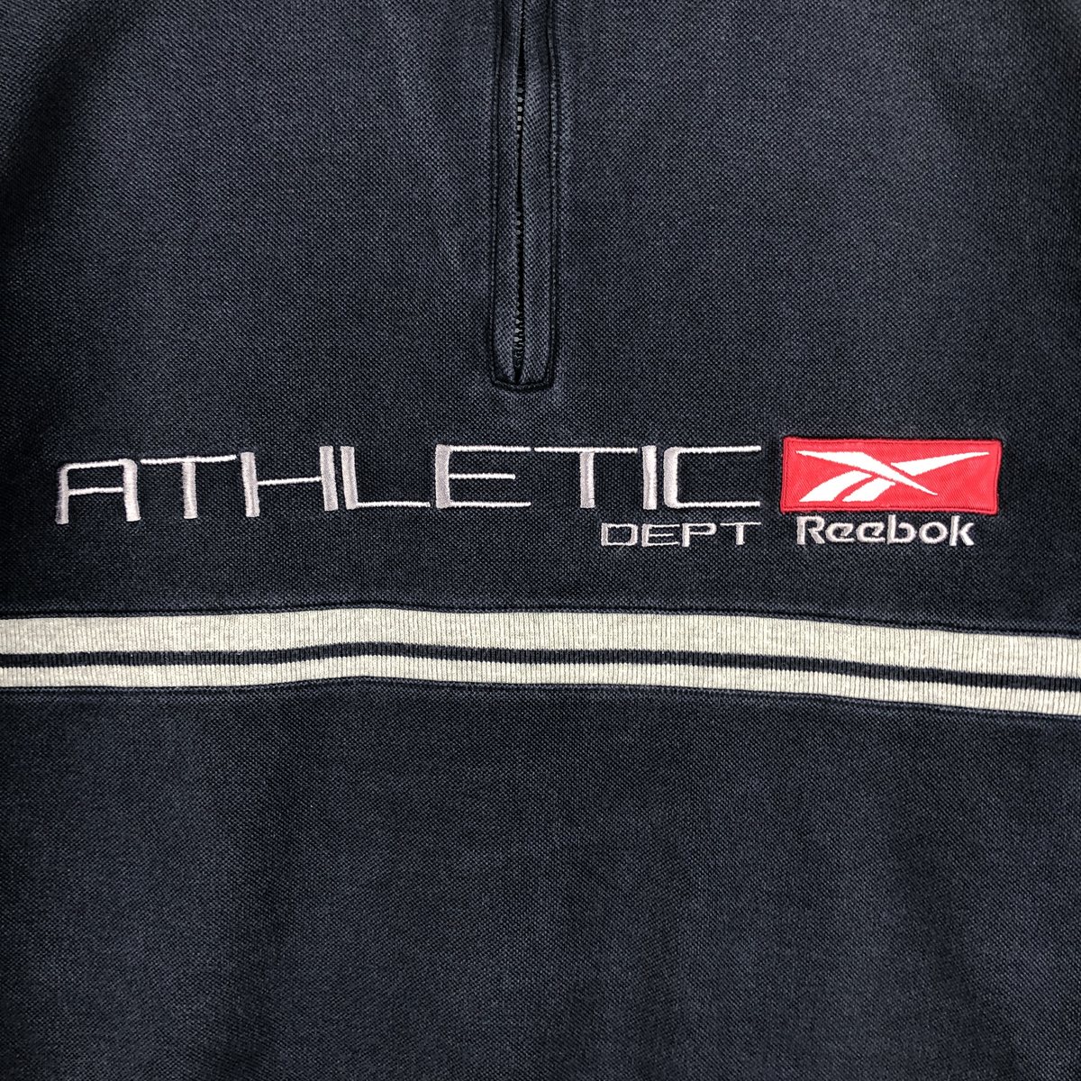 古着 ～00年代 リーボック Reebok 鹿の子 ハーフジップスウェットシャツ トレーナー メンズXS相当 /eaa647719 【中古】 【260605】