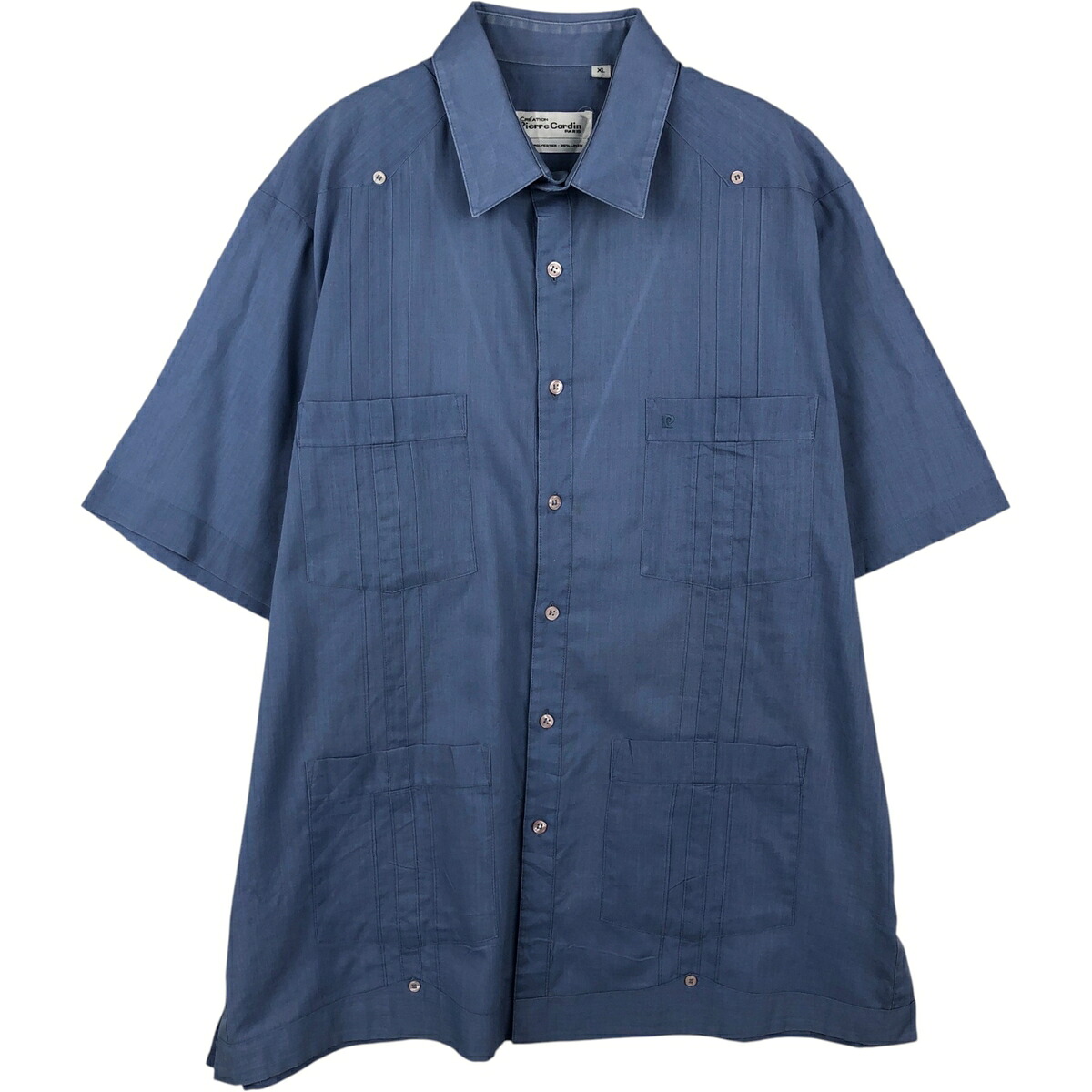 Pierre Cardin/ピエールカルダン 半袖 メキシカンシャツ キューバシャツ