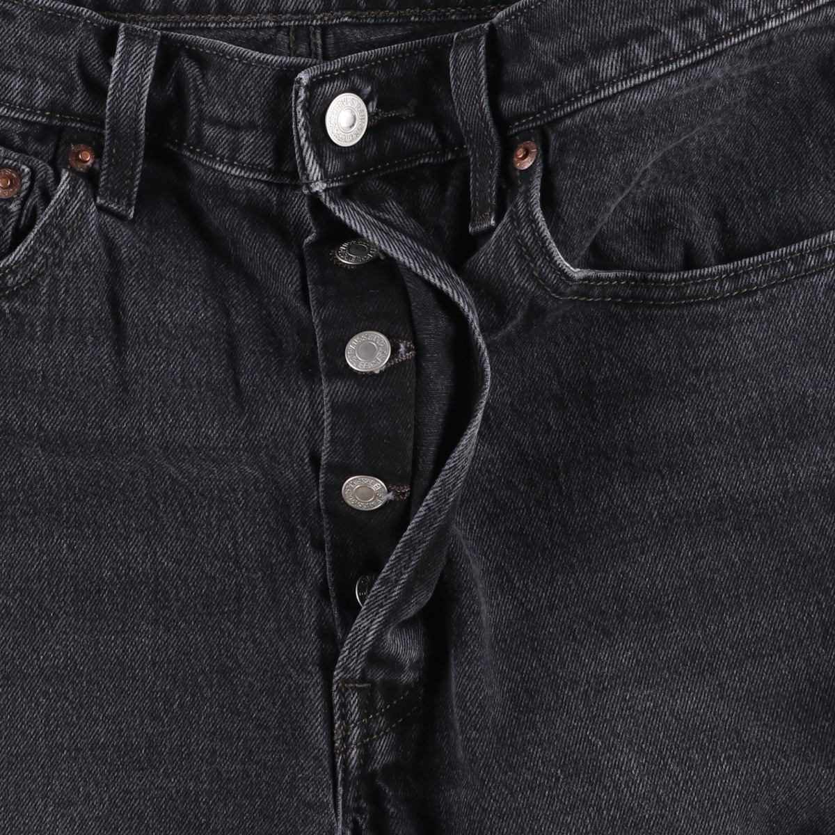 Levi's/リーバイス RIBCAGE CROP BOOT ブラックデニム ブーツカットデニムパンツ