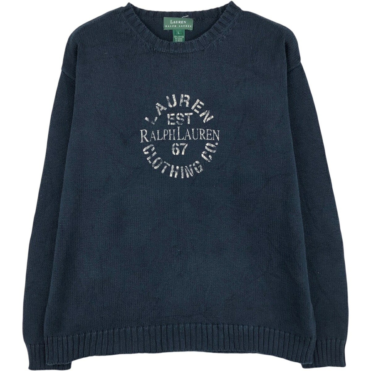 Ralph Lauren/ラルフローレン LAUREN ローレン コットンニットセーター