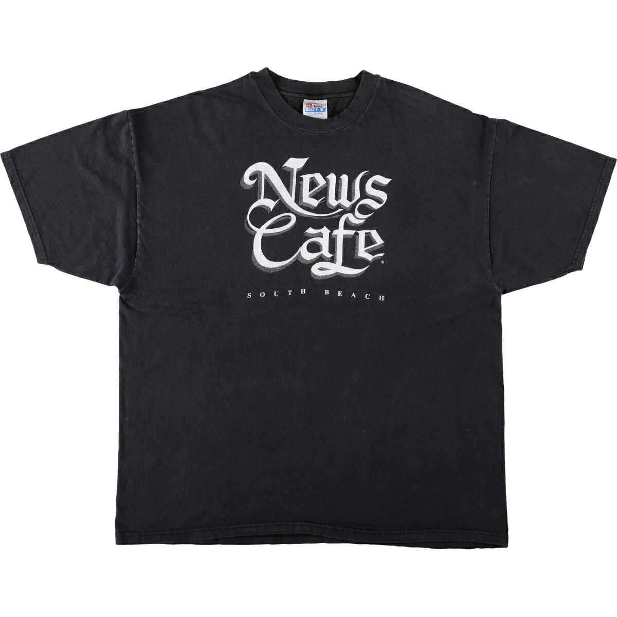 Hanes/ヘインズ News Cafe ニュースカフェ アドバタイジングTシャツ