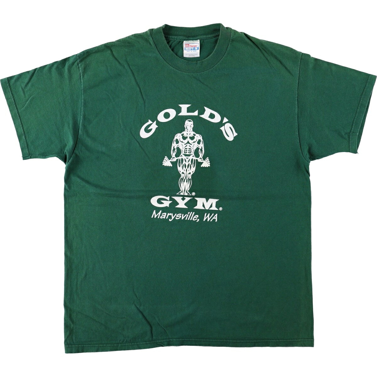 Hanes/ヘインズ GOLD'S GYM ゴールドジム アドバタイジングTシャツ