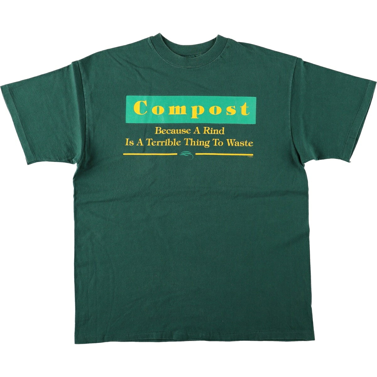 Hanes/ヘインズ BEEFY-T メッセージプリントTシャツ
