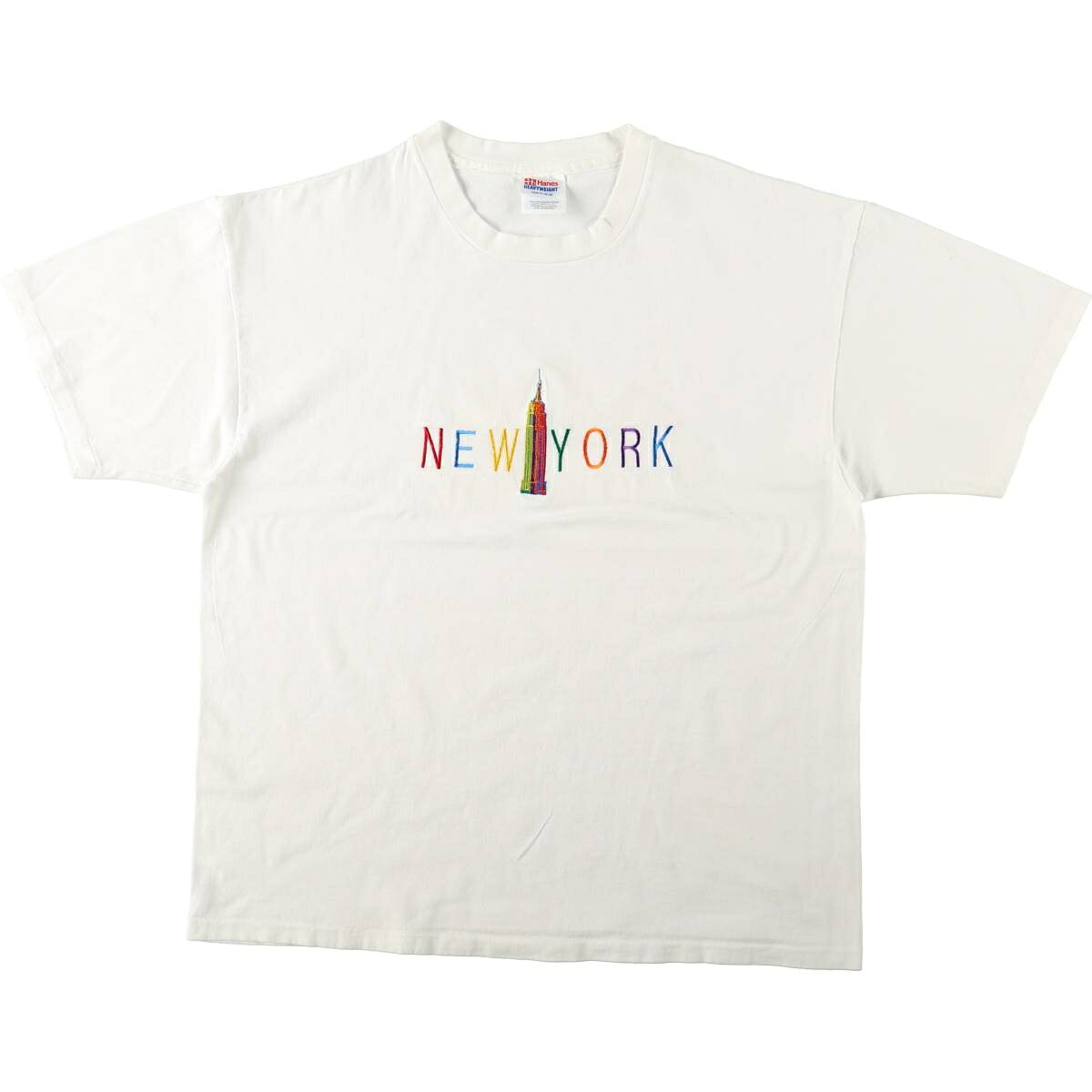 Hanes/ヘインズ HEAVYWEIGHT 刺繍Tシャツ