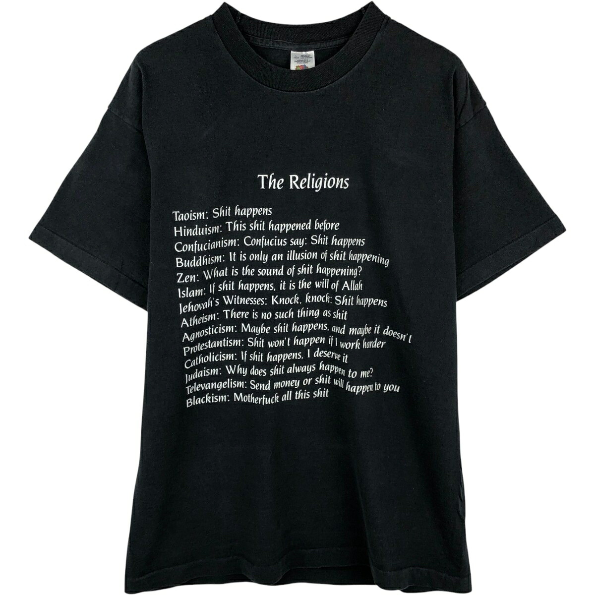 FRUIT OF THE LOOM/フルーツオブザルーム メッセージプリントTシャツ