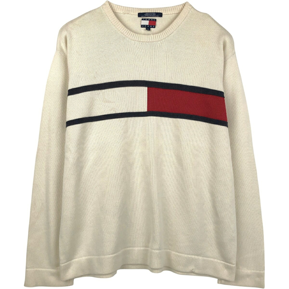 TOMMY HILFIGER/トミーヒルフィガー JEANS コットンニットセーター