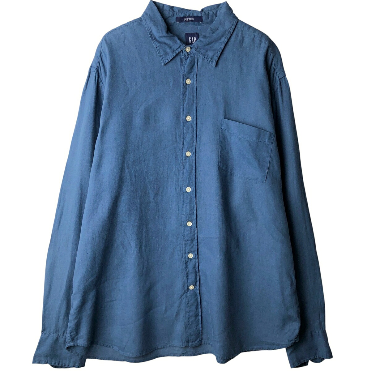 GAP/ギャップ オールドギャップ FITTED 長袖 リネンシャツ