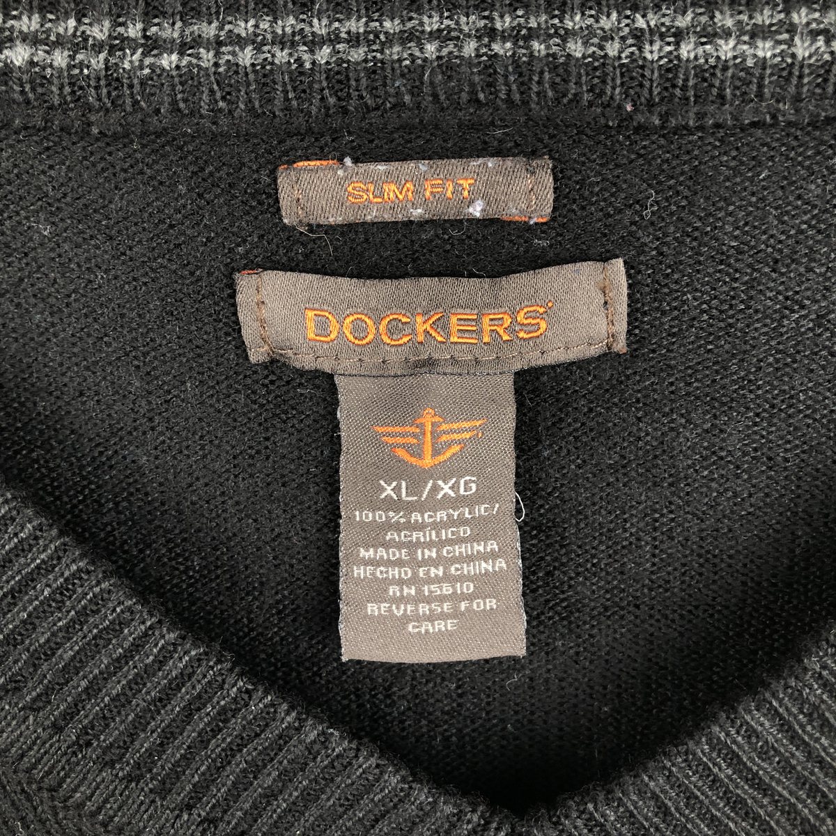 古着 ドッカーズ DOCKERS SLIM FIT アーガイル柄 Vネック アクリルニットベスト メンズXL相当 /eaa643407 【中古】 【260509】