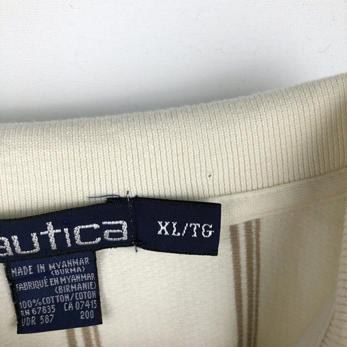 NAUTICA/ノーティカ 半袖 ストライプ ポロシャツ