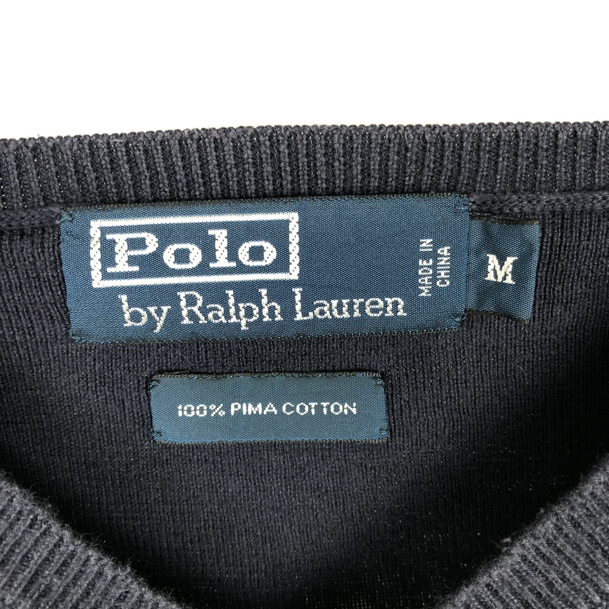 Ralph Lauren/ラルフローレン POLO by Ralph Lauren Vネック ピマコットンニットセーター