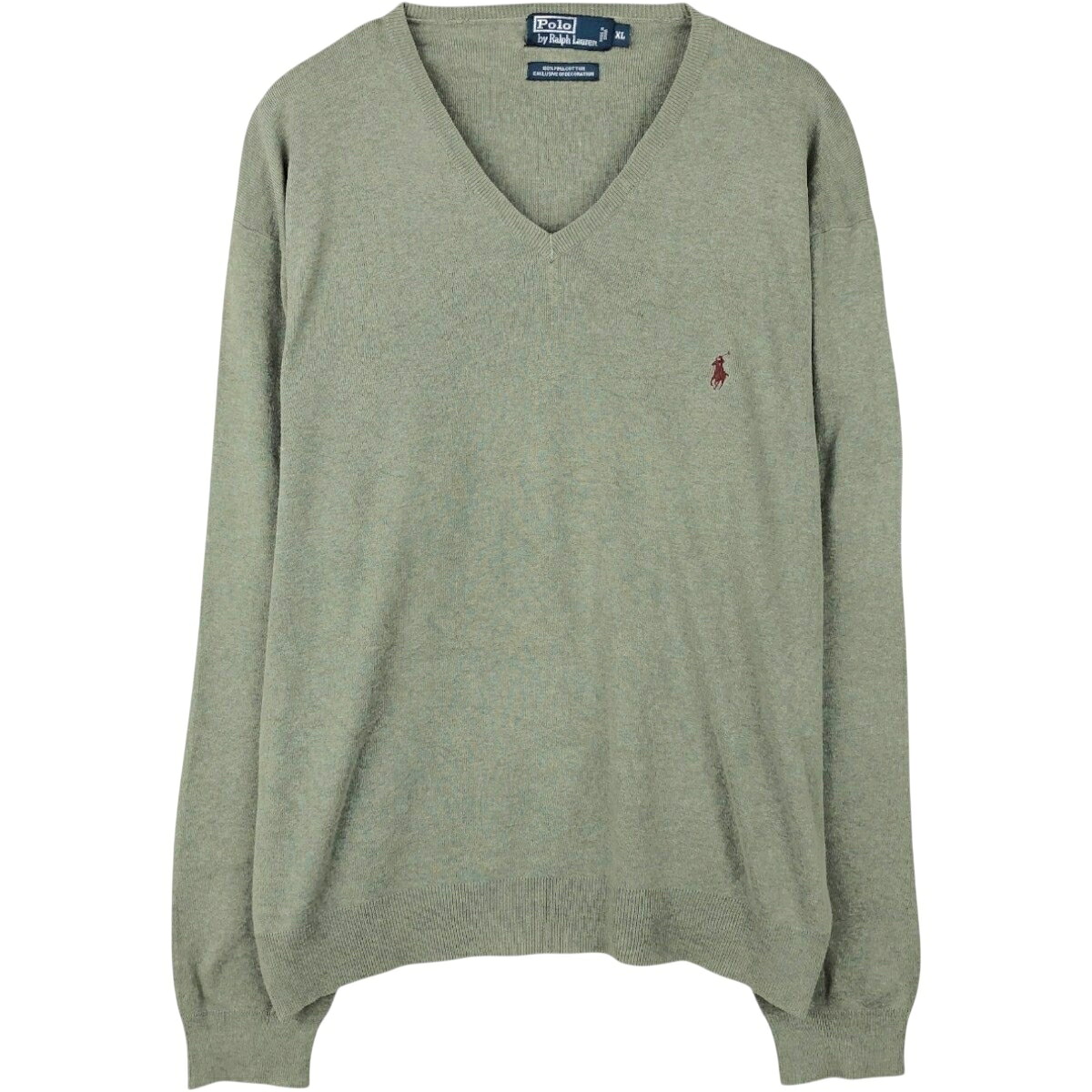 Ralph Lauren/ラルフローレン POLO by Ralph Lauren Vネック ピマコットンニットセーター