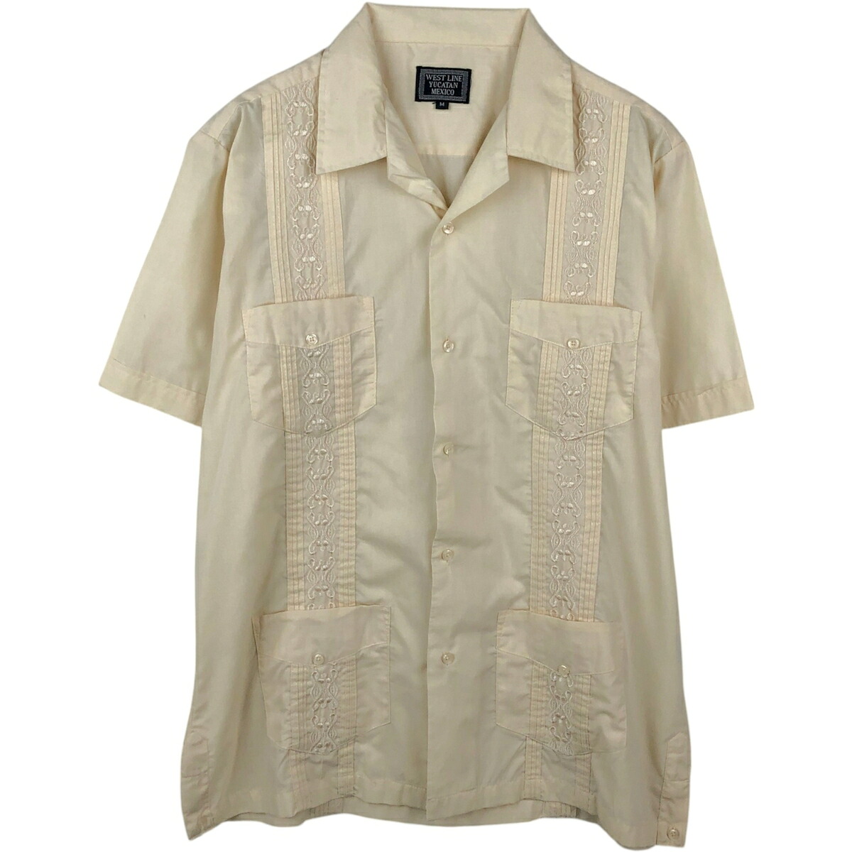 WEST LINE YUCATAN MEXICO 半袖 オープンカラー メキシカンシャツ キューバシャツ