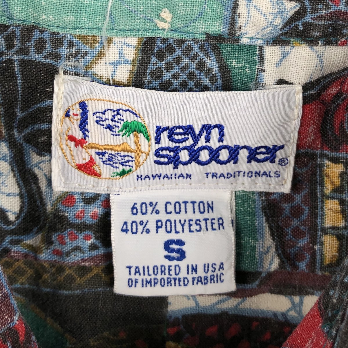 REYNSPOONER/レインスプーナー 水着タグ ビキニタグ ボタンダウン ハワイアンアロハシャツ