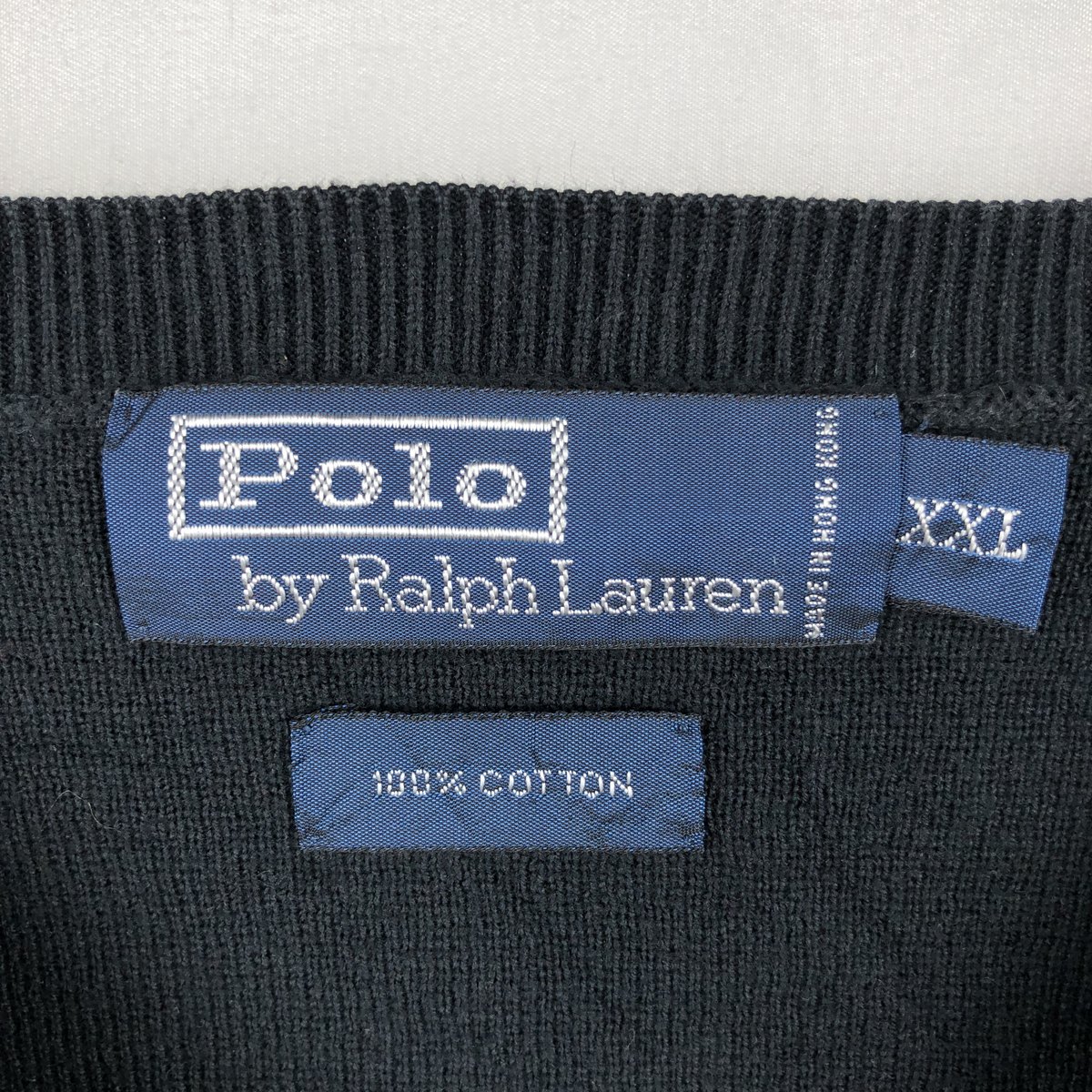 Ralph Lauren/ラルフローレン POLO by Ralph Lauren Vネック コットンニットセーター