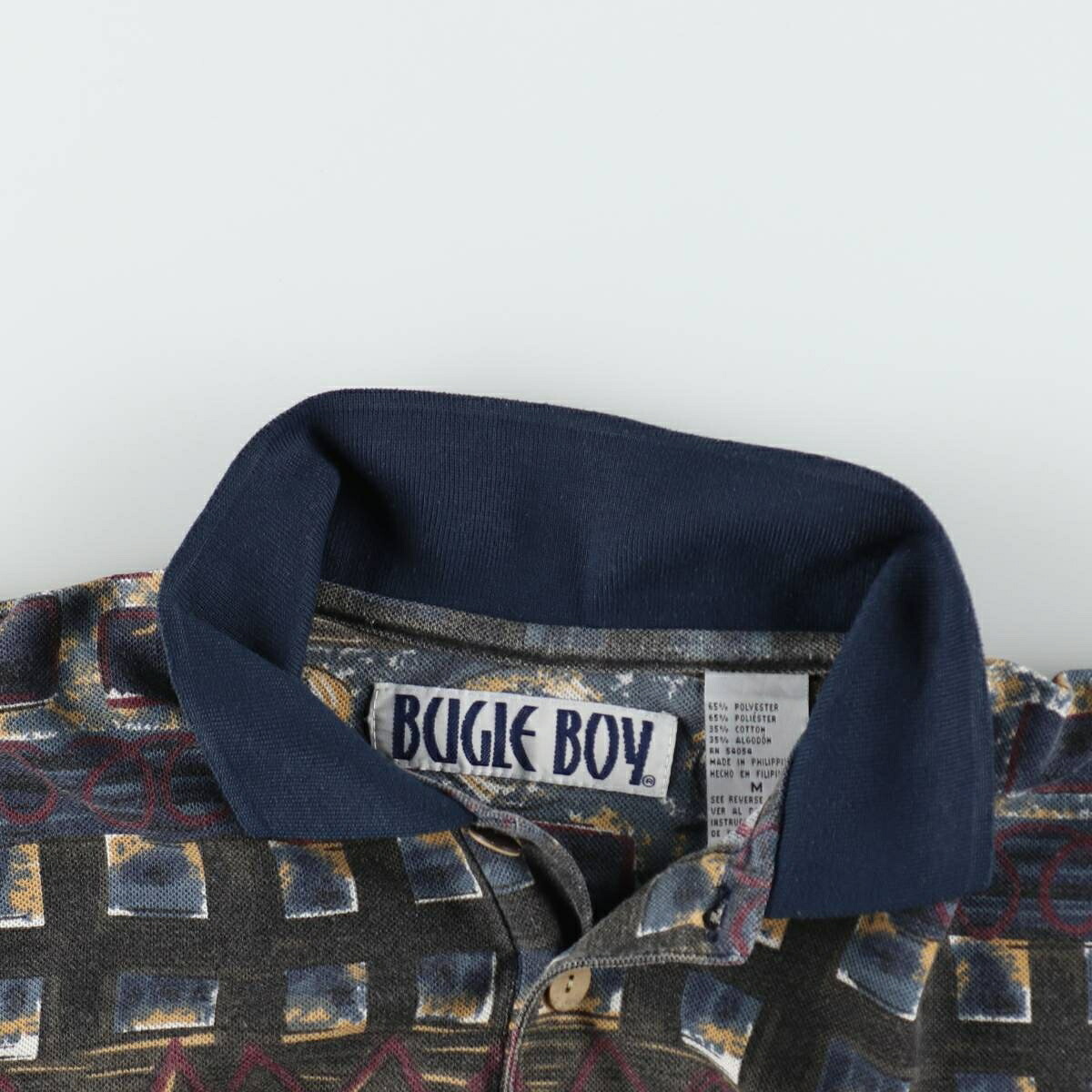 古着 BUGLE BOY 総柄 半袖 ポロシャツ メンズM相当 /eaa654543 【中古】 【260706】