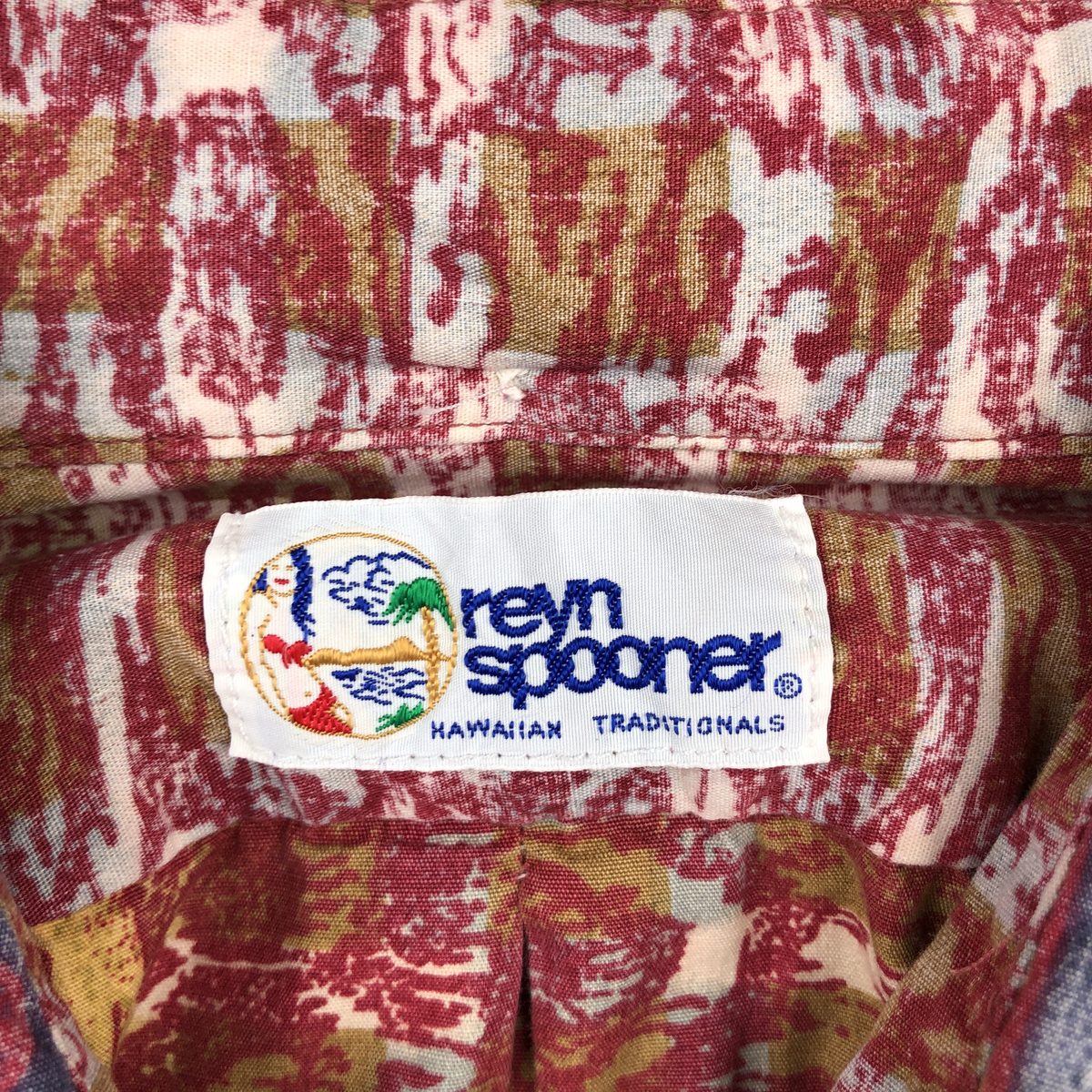 REYNSPOONER/レインスプーナー 水着タグ ビキニタグ ボタンダウン ハワイアンアロハシャツ