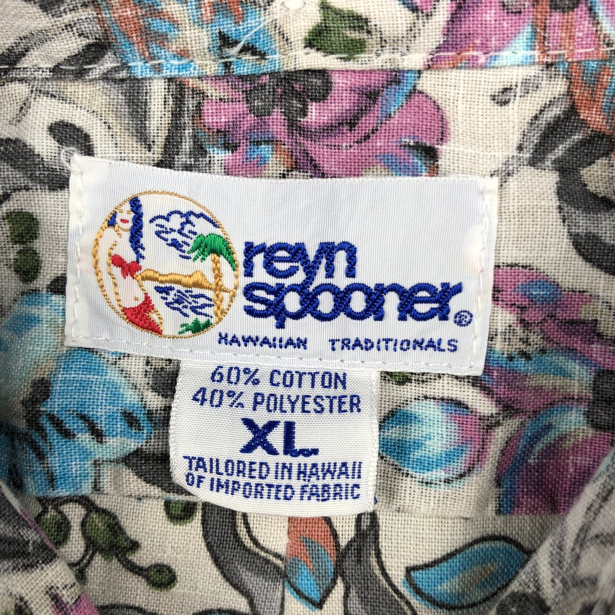 REYNSPOONER/レインスプーナー 水着タグ ビキニタグ ボタンダウン ハワイアンアロハシャツ