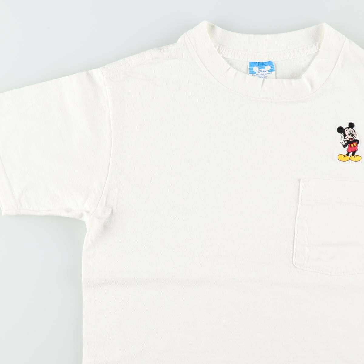 DISNEY/ディズニー MICKEY MOUSE ミッキーマウス キャラクター刺繍Tシャツ