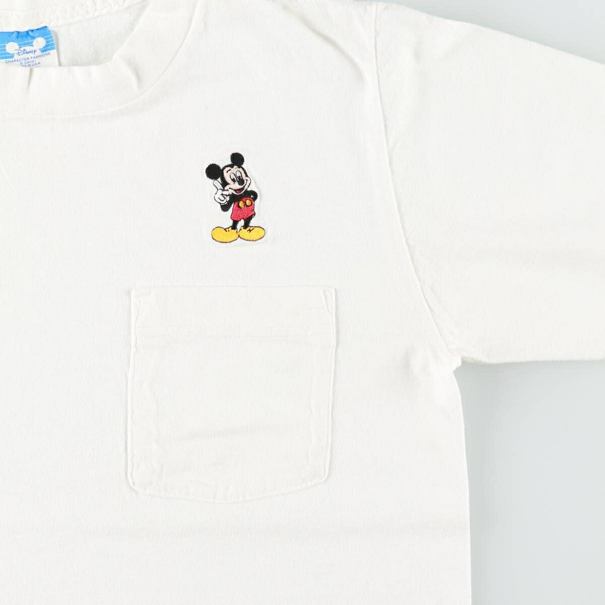 DISNEY/ディズニー MICKEY MOUSE ミッキーマウス キャラクター刺繍Tシャツ