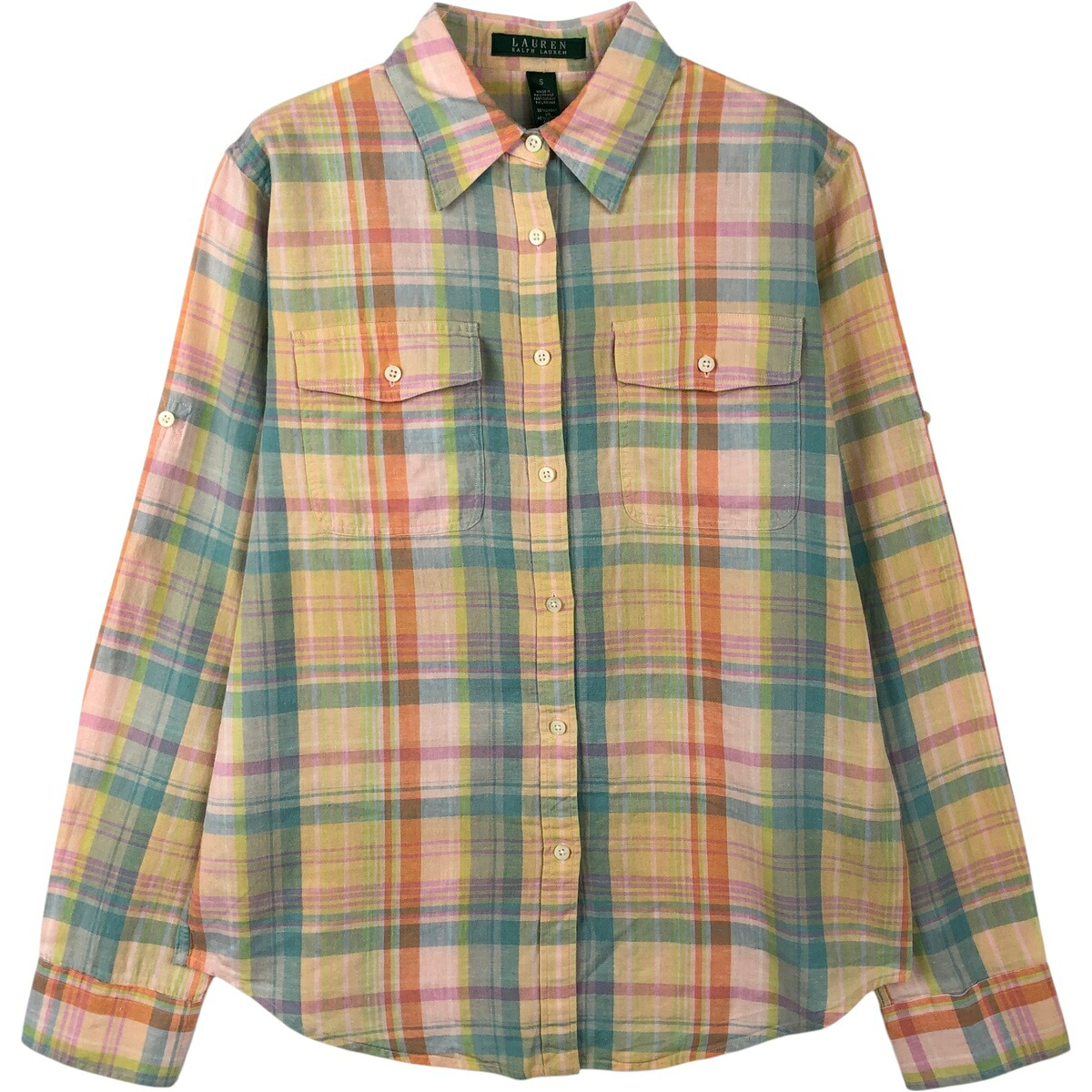 Ralph Lauren/ラルフローレン LAUREN ローレン 長袖 リネンシャツ