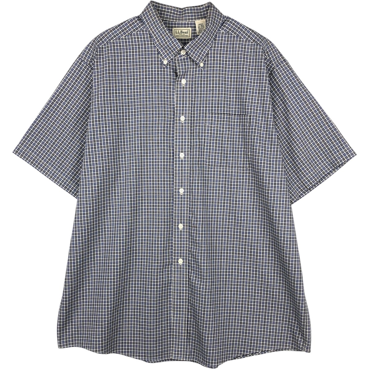 L.L.Bean/エルエルビーン 半袖 ボタンダウン チェックシャツ