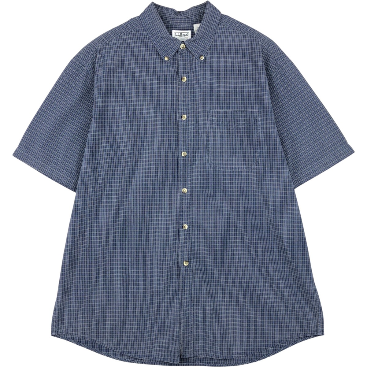 L.L.Bean/エルエルビーン 半袖 ボタンダウン チェックシャツ