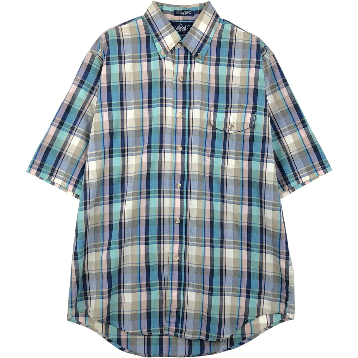 WOOLRICH/ウールリッチ 半袖 ボタンダウン チェックシャツ