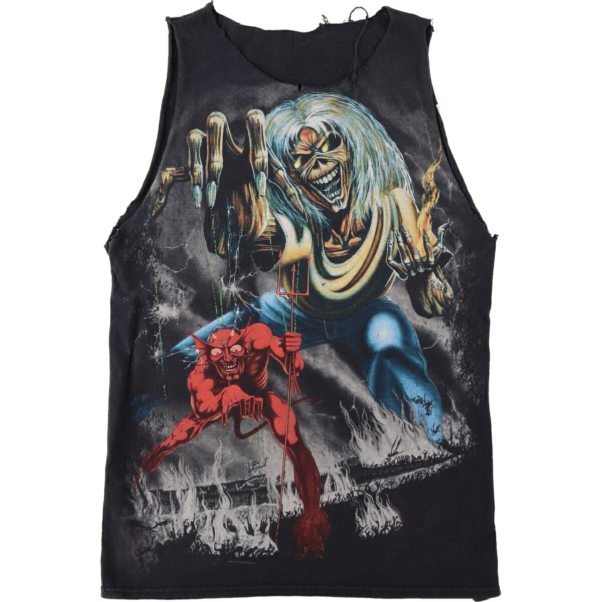 IRON MAIDEN アイアンメイデン カットオフ バンドTシャツ バンT