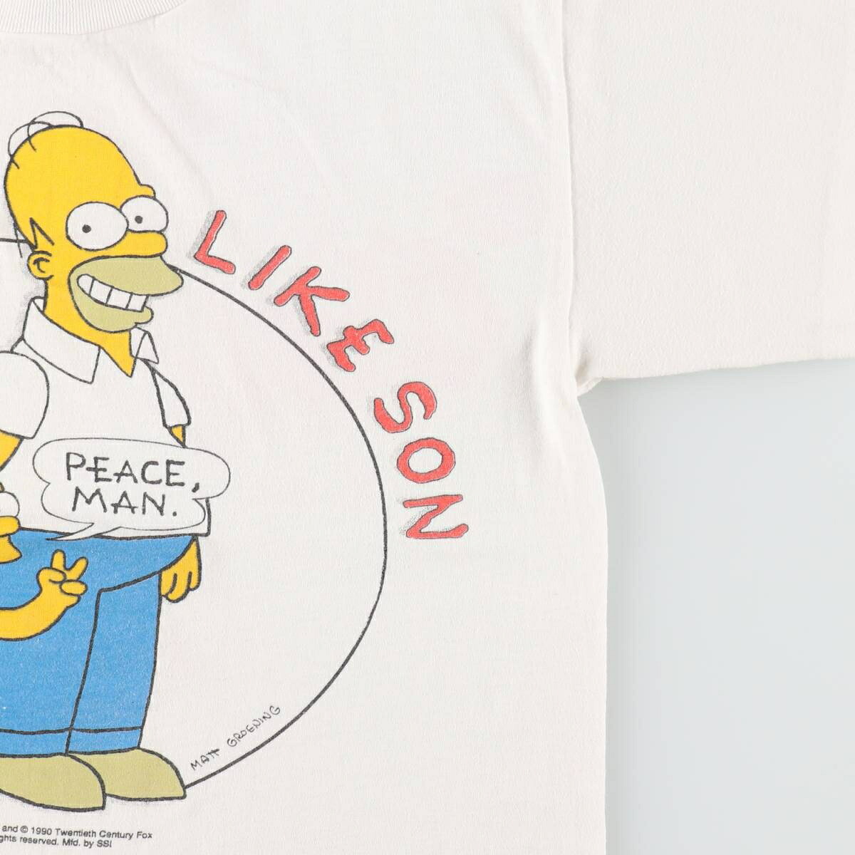 SSI THE SIMPSONS シンプソンズ キャラクタープリントTシャツ
