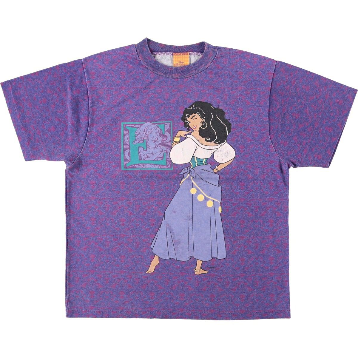DISNEY/ディズニー THE HUNCHBACK OF NOTRE DAME ノートルダムの鐘 エスメラルダ キャラクタープリントTシャツ