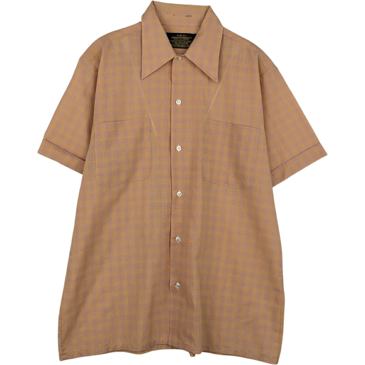 Sears/シアーズ PERMA-PREST  半袖 ポリコットンシャツ