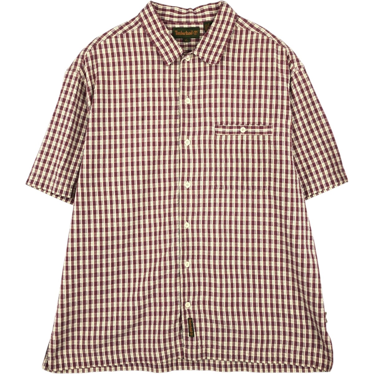 Timberland/ティンバーランド 半袖 コットン チェックシャツ