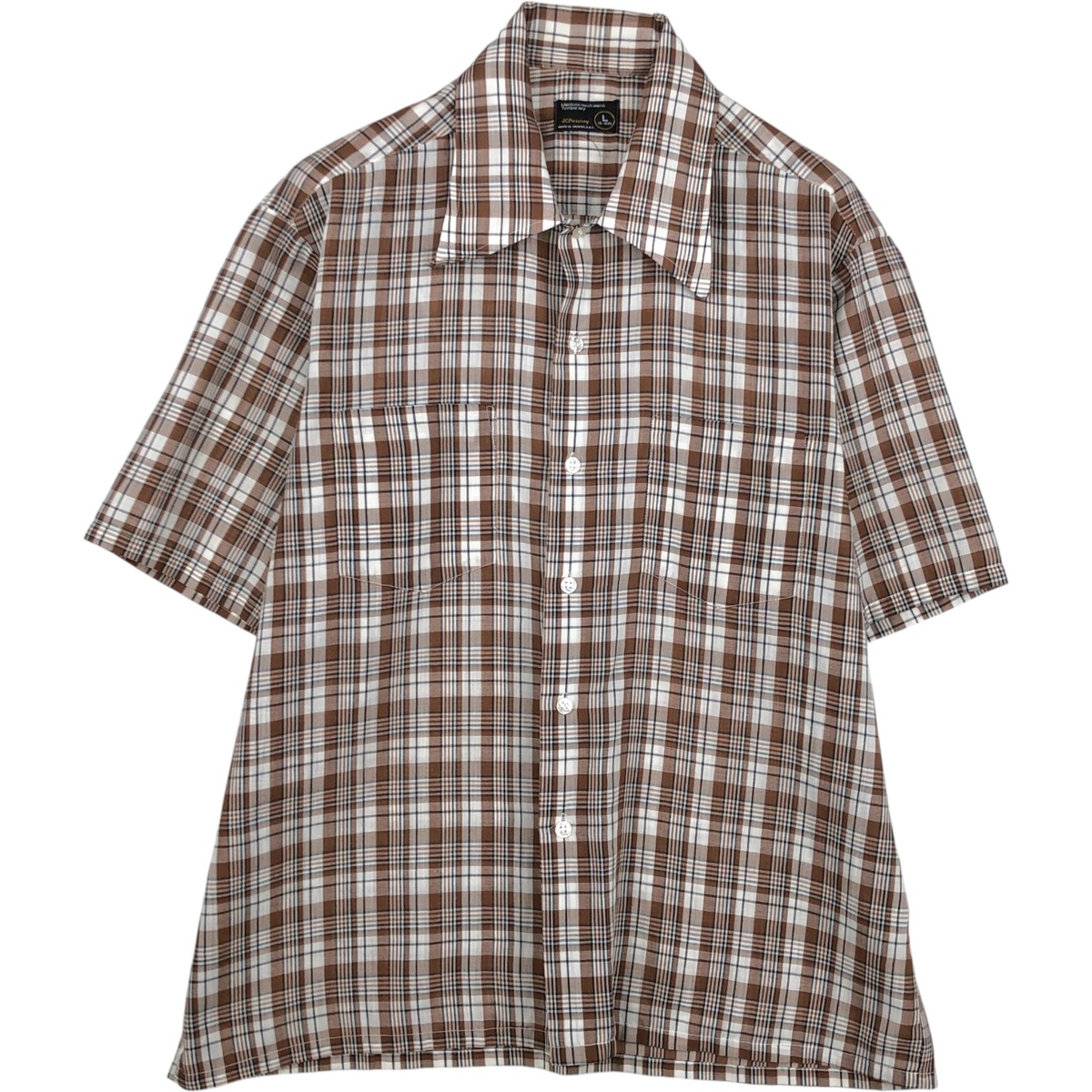 J.C.Penney/ジェイシーペニー 半袖 チェックシャツ
