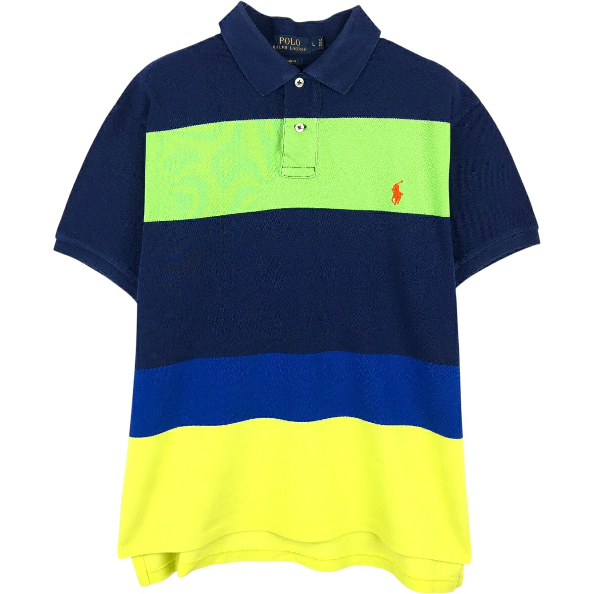 Ralph Lauren/ラルフローレン POLO RALPH LAUREN CUSTOM FIT 半袖 ボーダー ポロシャツ
