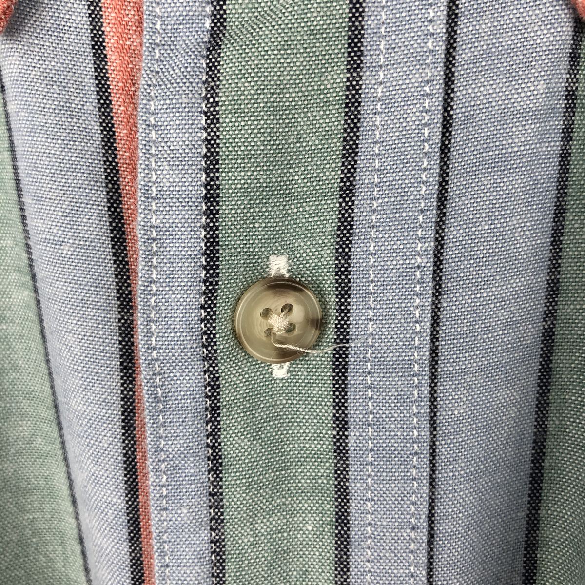 Eddie Bauer/エディーバウアー 黒タグ 半袖 ボタンダウン ストライプシャツ