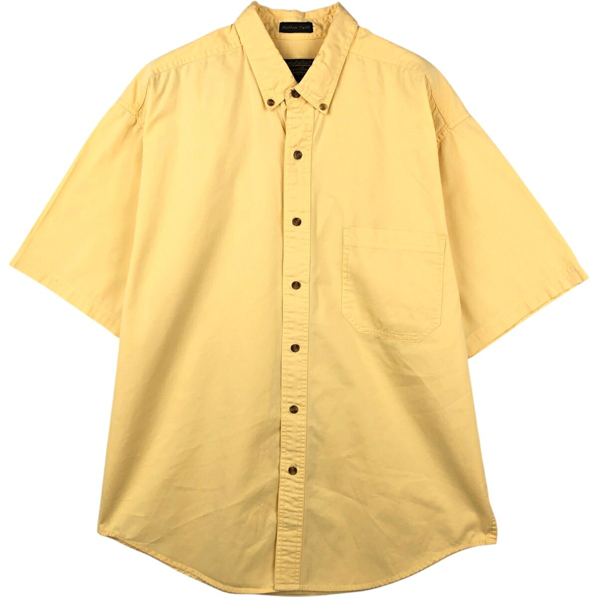 Eddie Bauer/エディーバウアー Rufton Twill 黒タグ 半袖 ボタンダウンシャツ