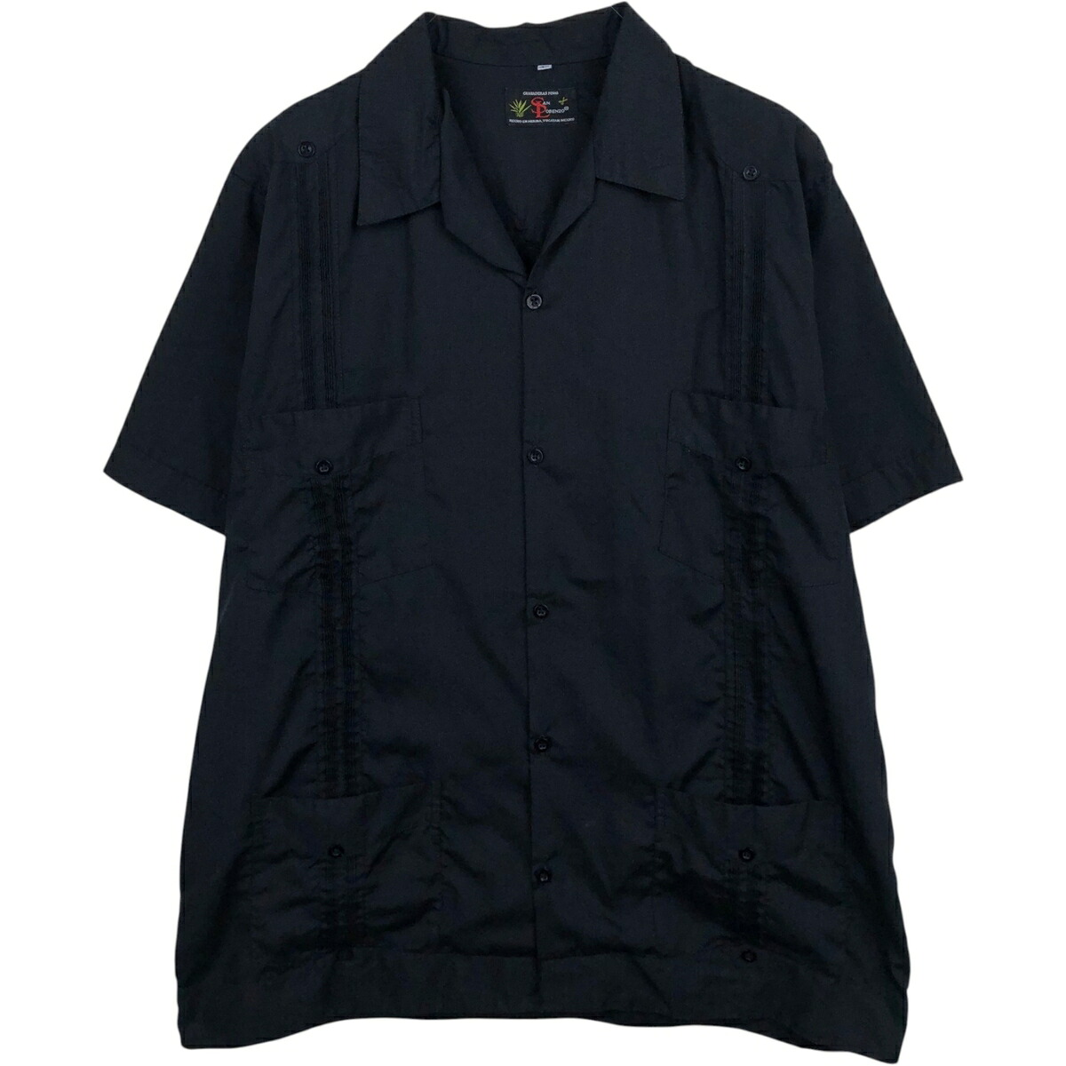 SAN LORENZO 半袖 オープンカラー メキシカンシャツ キューバシャツ