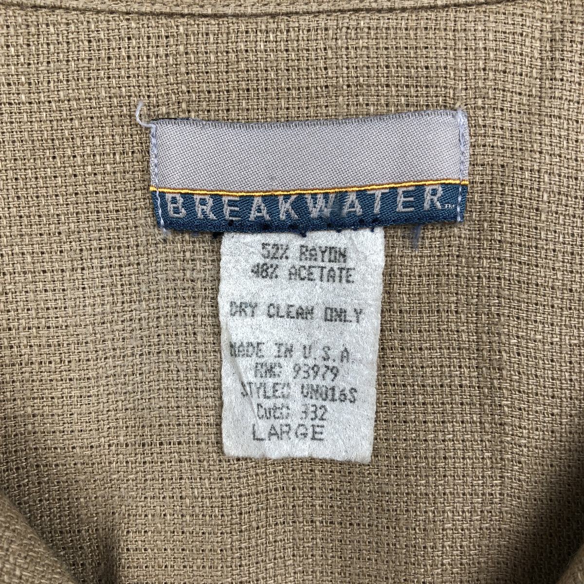 BREAKWATER 半袖 オープンカラー レーヨンシャツ