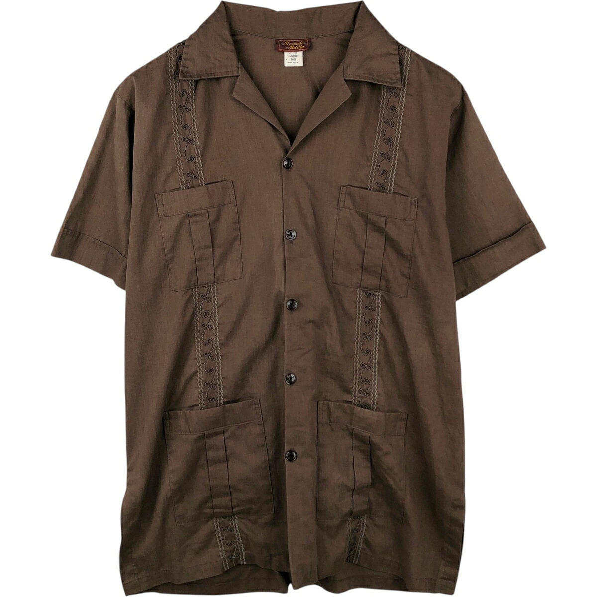 Alexander Martin 半袖 オープンカラー メキシカンシャツ キューバシャツ