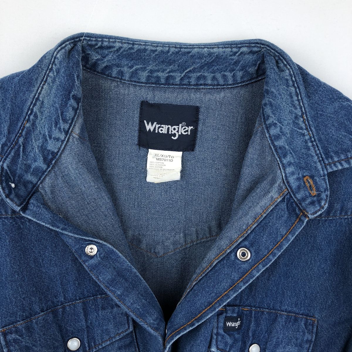 古着 ラングラー Wrangler 長袖 デニムウエスタンシャツ メンズXL相当 /eaa659961 【中古】 【260722】