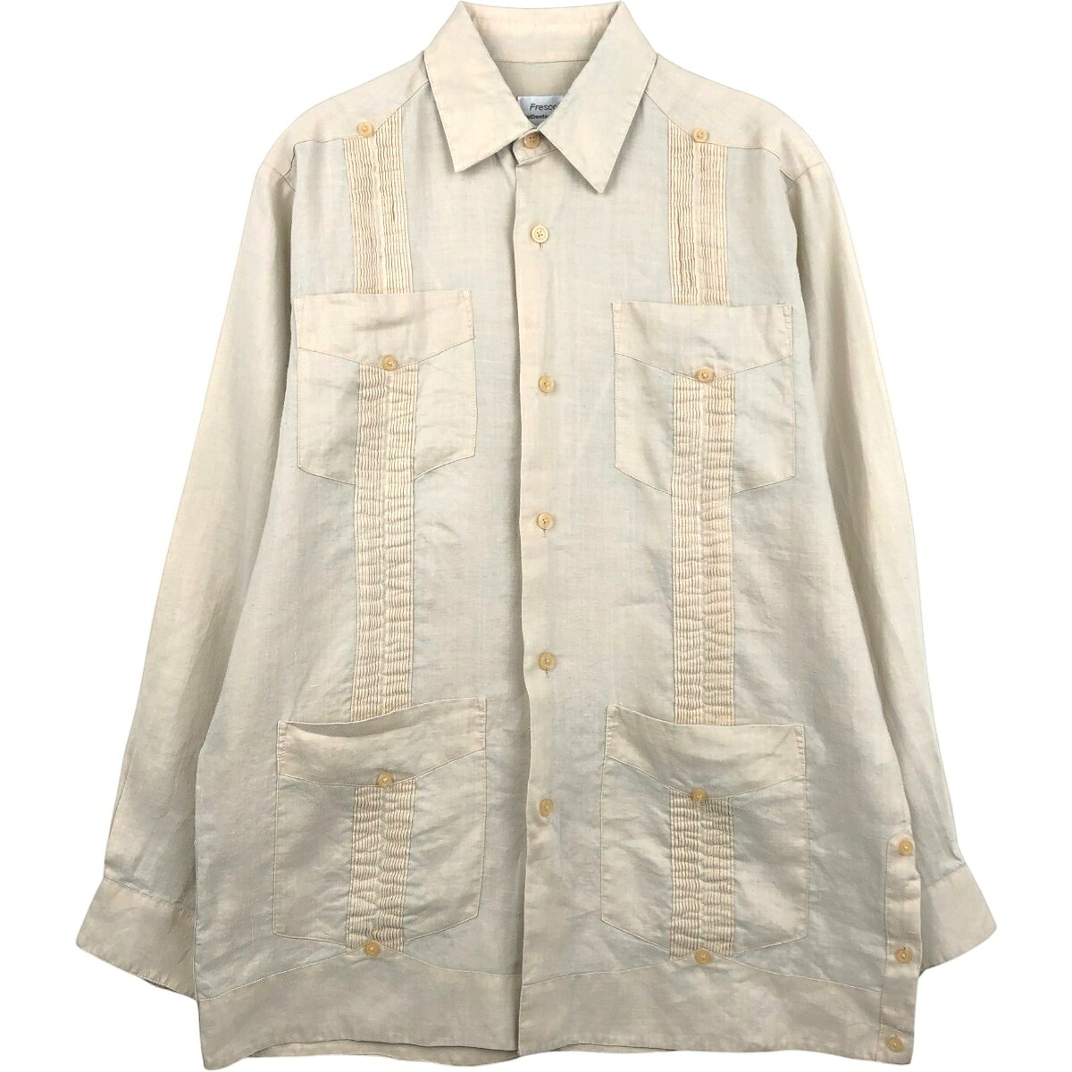 Frescolino 長袖 メキシカンシャツ キューバシャツ