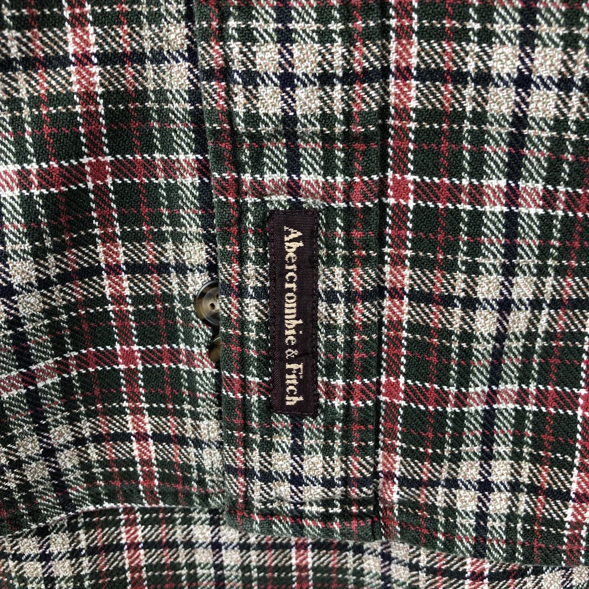 古着 アバクロンビーアンドフィッチ Abercrombie&Fitch 長袖 ボタンダウン ライトネルチェックシャツ メンズM相当 /eaa650511 【中古】 【260629】