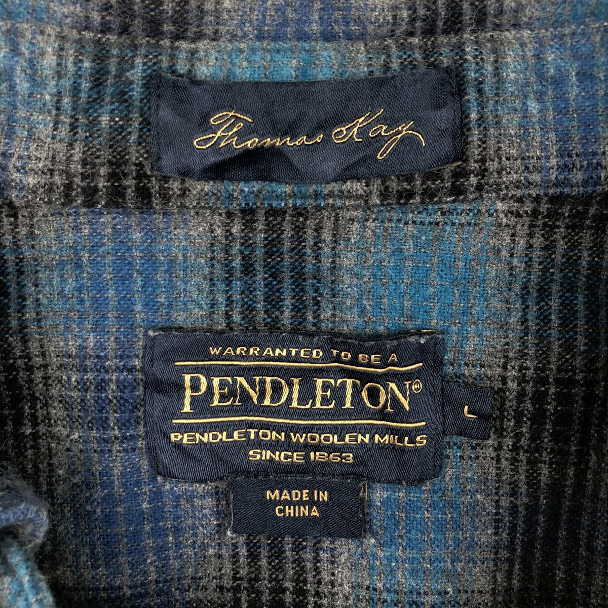 PENDLETON/ペンドルトン Thomas Kay 長袖 ボタンダウン ライトネルチェックシャツ