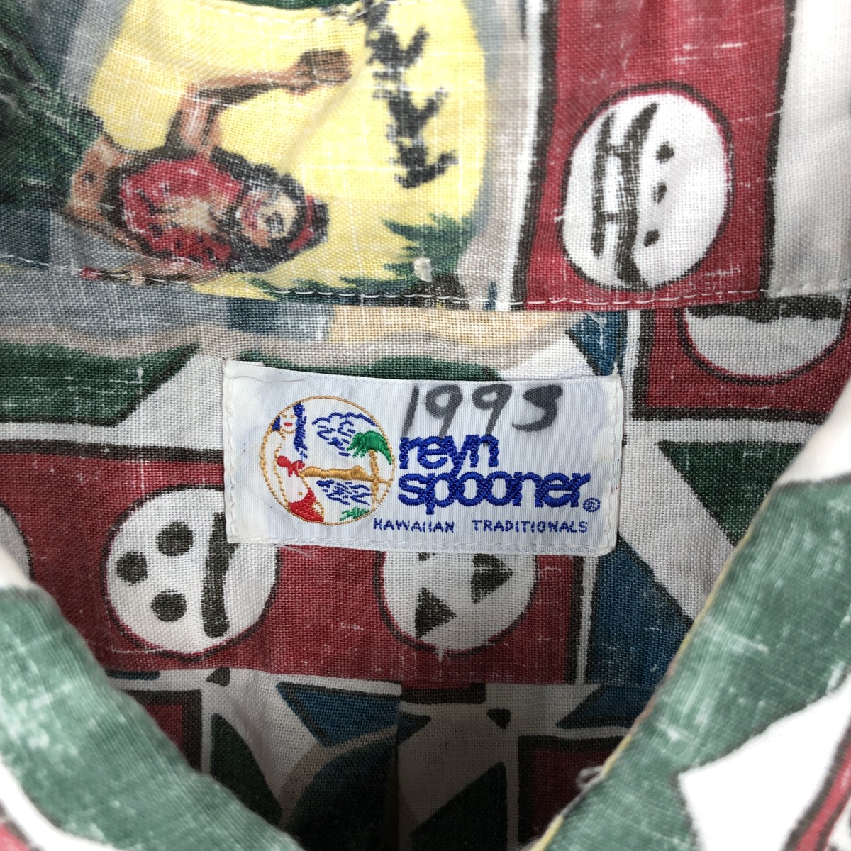 REYNSPOONER/レインスプーナー 水着タグ ビキニタグ ボタンダウン ハワイアンアロハシャツ