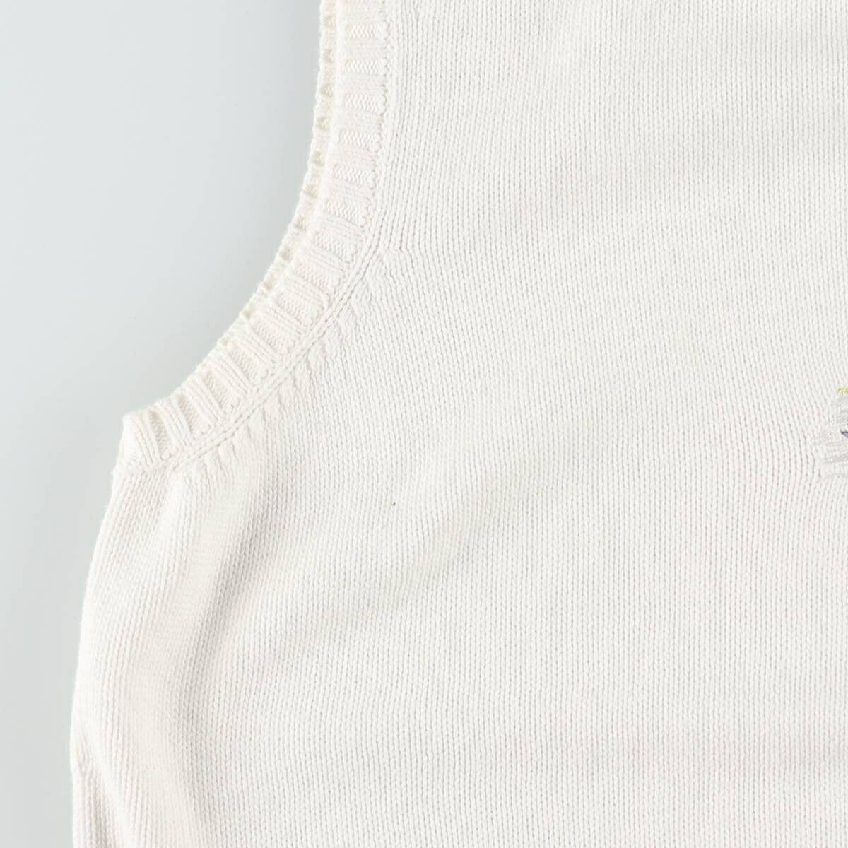 古着 ラルフローレン Ralph Lauren LAUREN ローレン ボートネック コットンニットベスト レディースXL相当 /eaa650825 【中古】 【260620】 【ADEL/アデル】