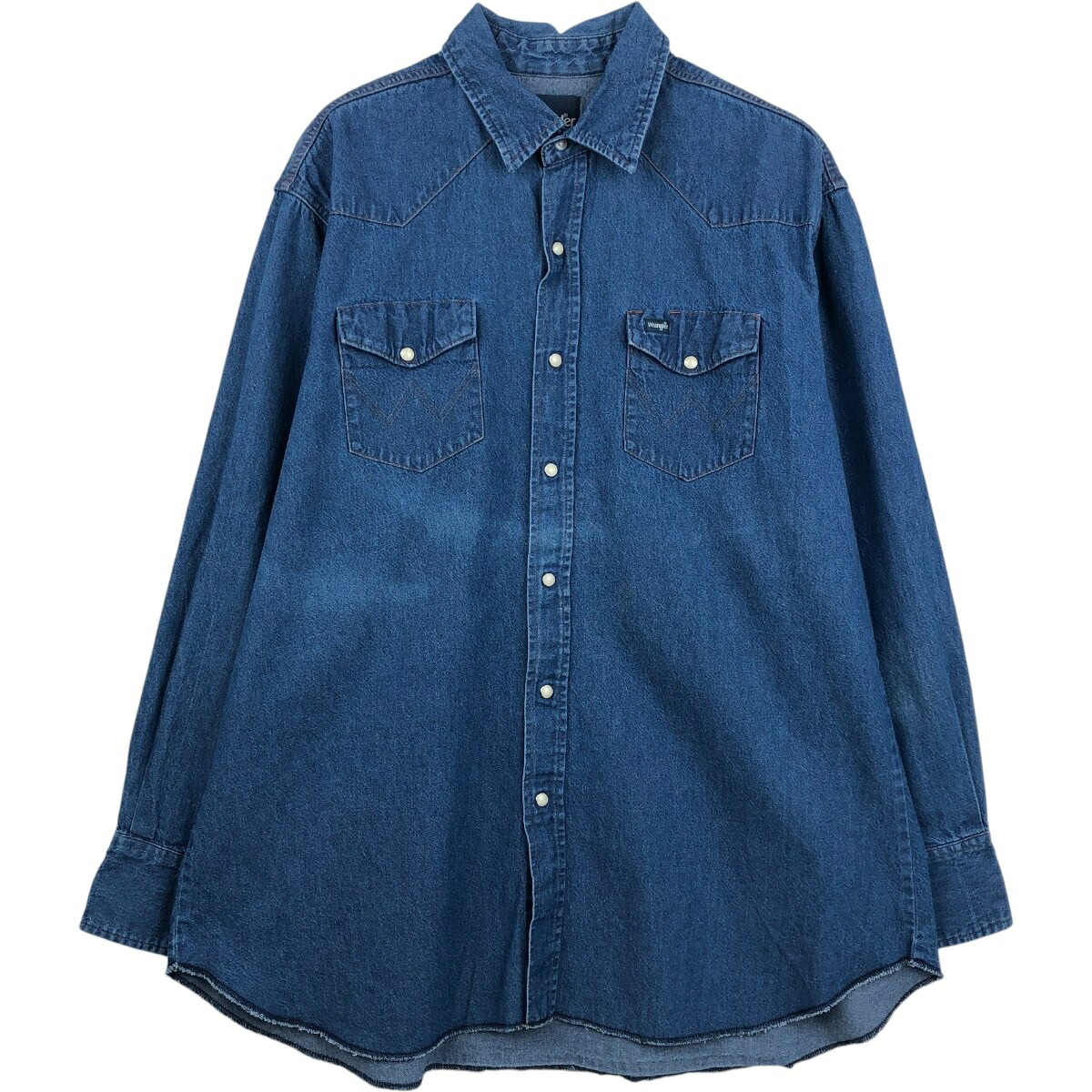 Wrangler/ラングラー 長袖 デニムウエスタンシャツ