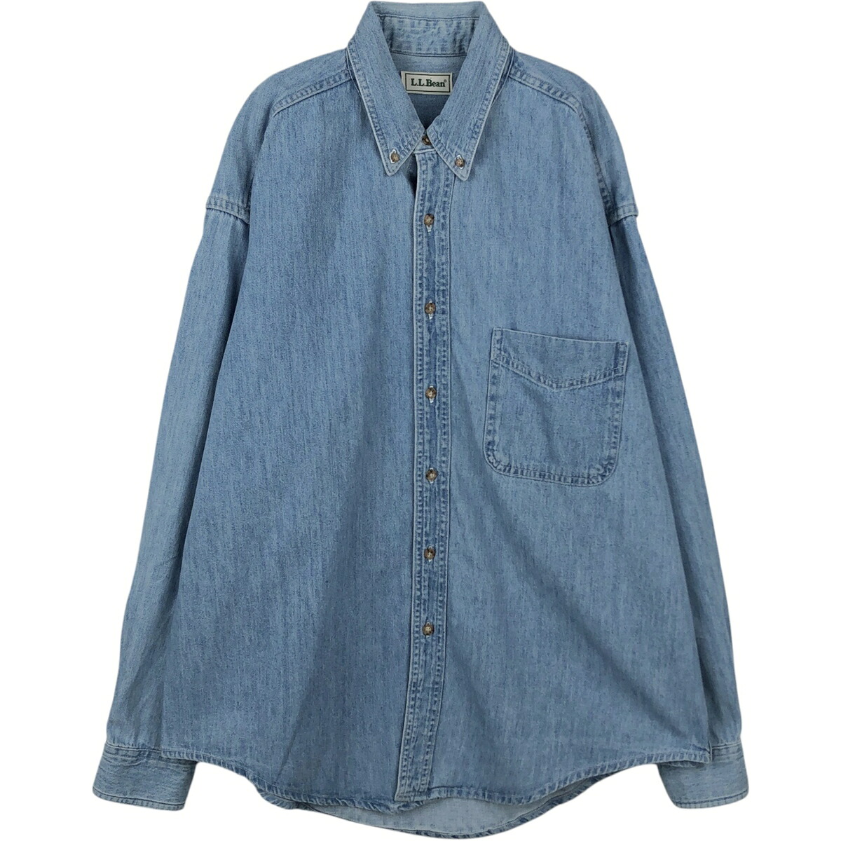 L.L.Bean/エルエルビーン 長袖 ボタンダウンデニムシャツ