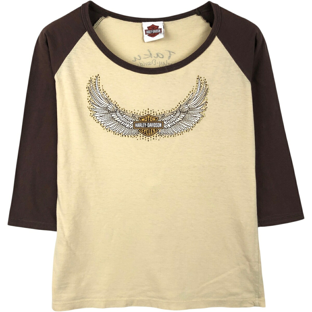 Harley-Davidson/ハーレーダビッドソン 七分袖 ラグランTシャツ